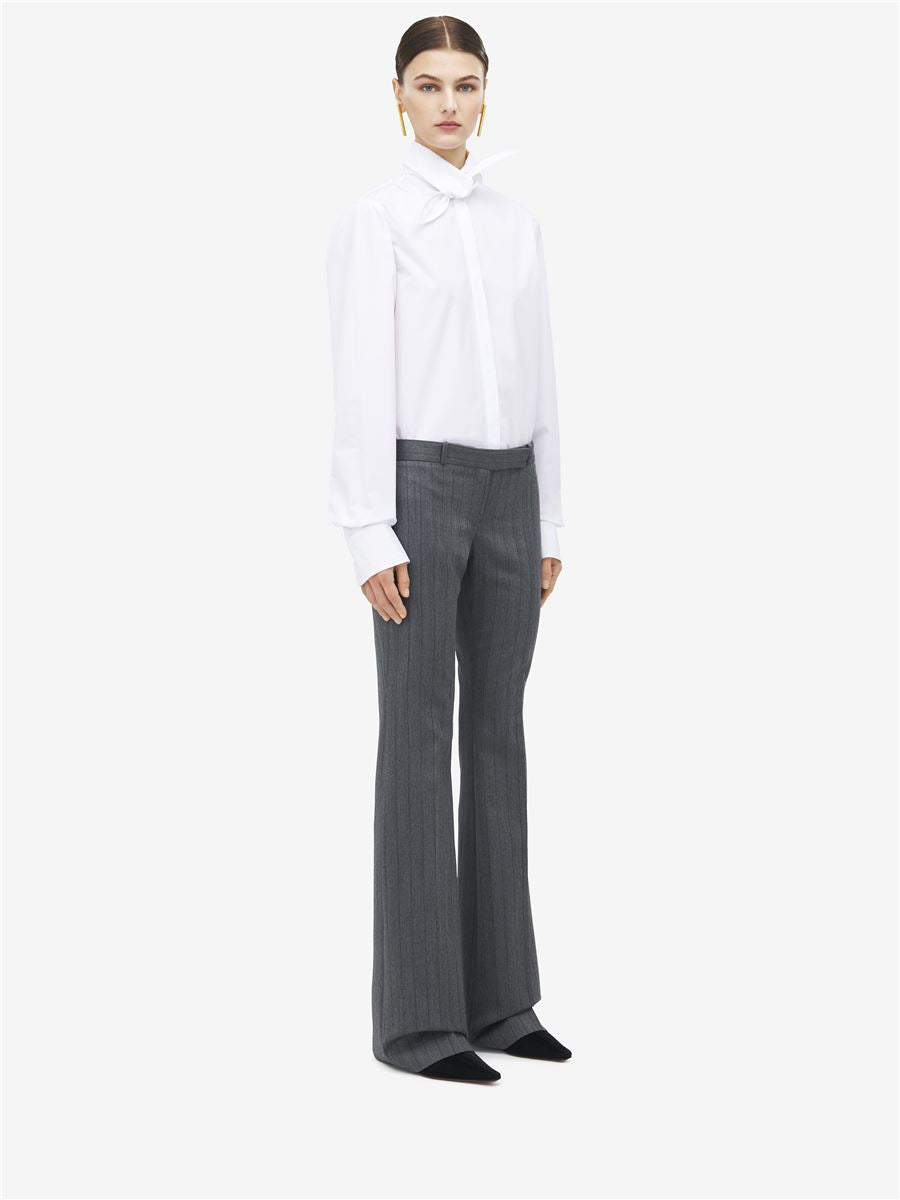 HERRINGBONE BUMSTER TROUSERS IN GREY-A. MCQUEEN-Verso
