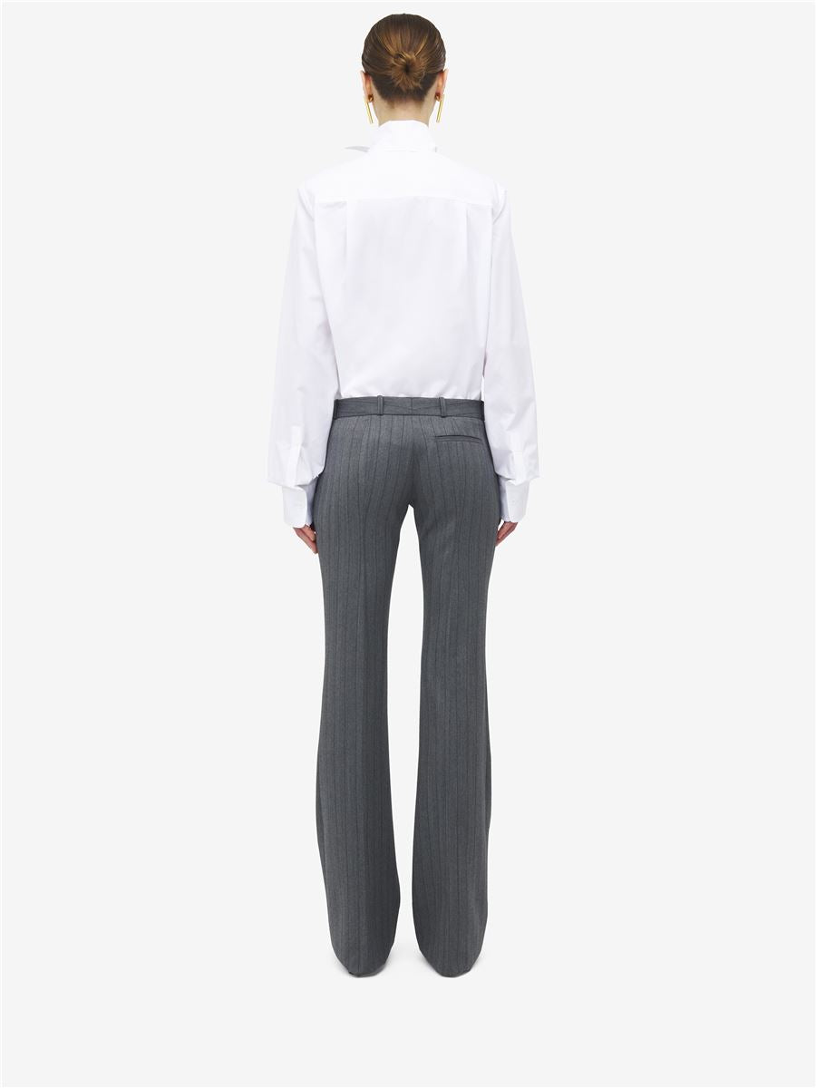 HERRINGBONE BUMSTER TROUSERS IN GREY-A. MCQUEEN-Verso