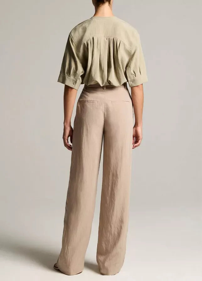 High-rise pleated trouser-VINCE-Verso