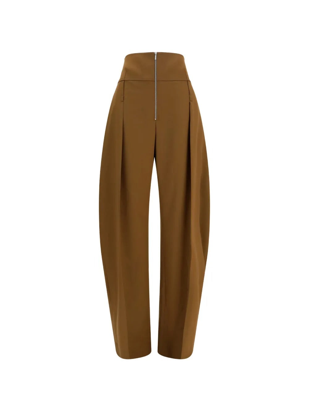 High-waisted pleated trousers-FERRAGAMO-309541-40-Verso