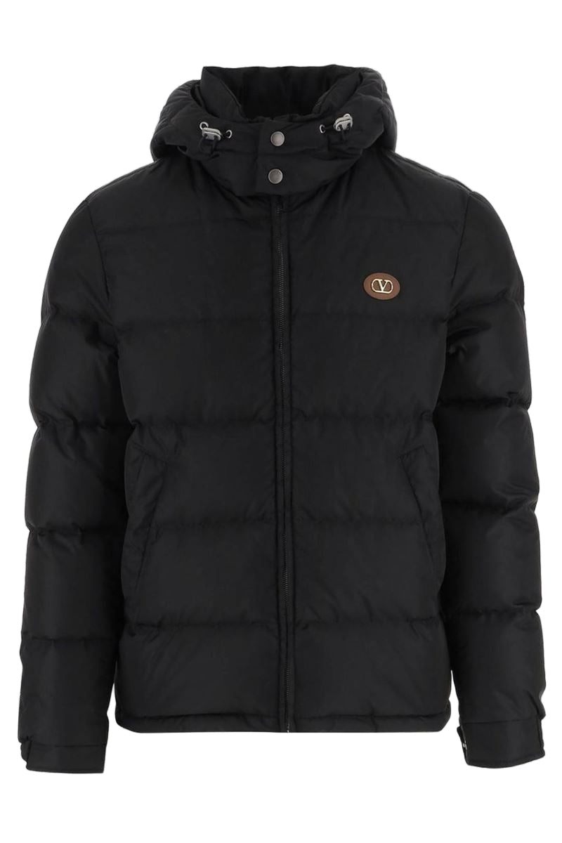 hooded down jacket in nylon-VALENTINO-Verso