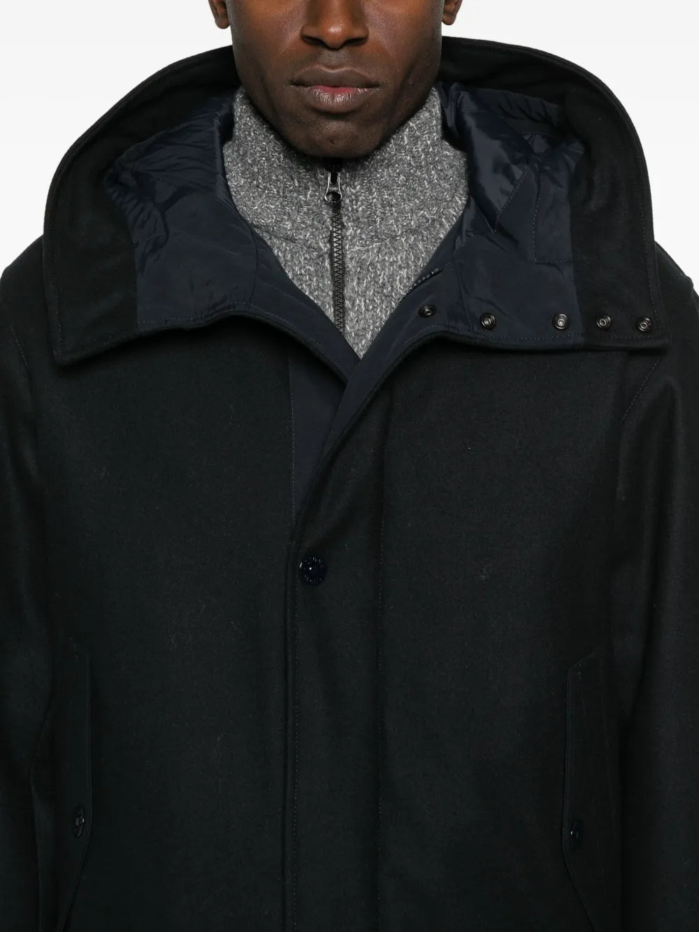 Hooded flap-pocket jacket-STONE ISLAND-Verso