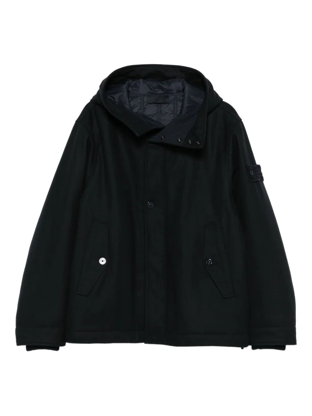 Hooded flap-pocket jacket-STONE ISLAND-Verso