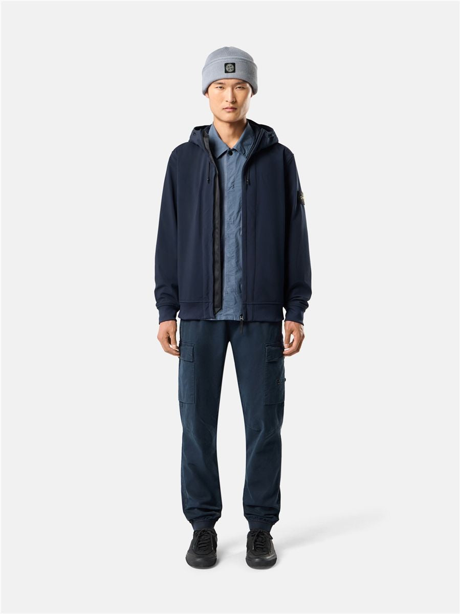 Hooded jacket with wind- and water-resistant membrane-STONE ISLAND-Verso