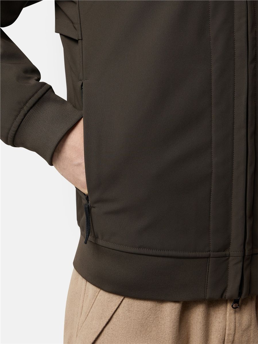 Hooded jacket with wind- and water-resistant membrane-STONE ISLAND-Verso
