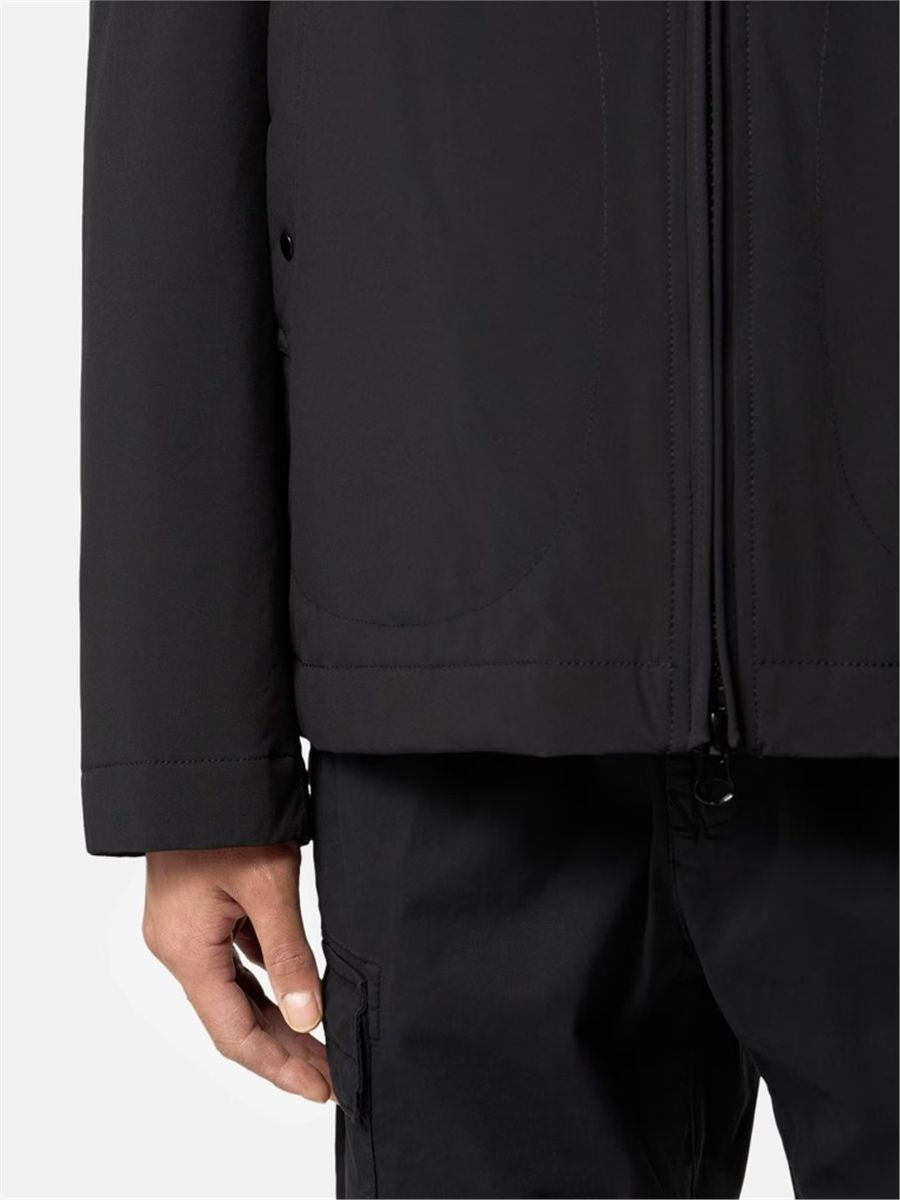 Hooded jacket with wind- and water-resistant membrane-STONE ISLAND-Verso