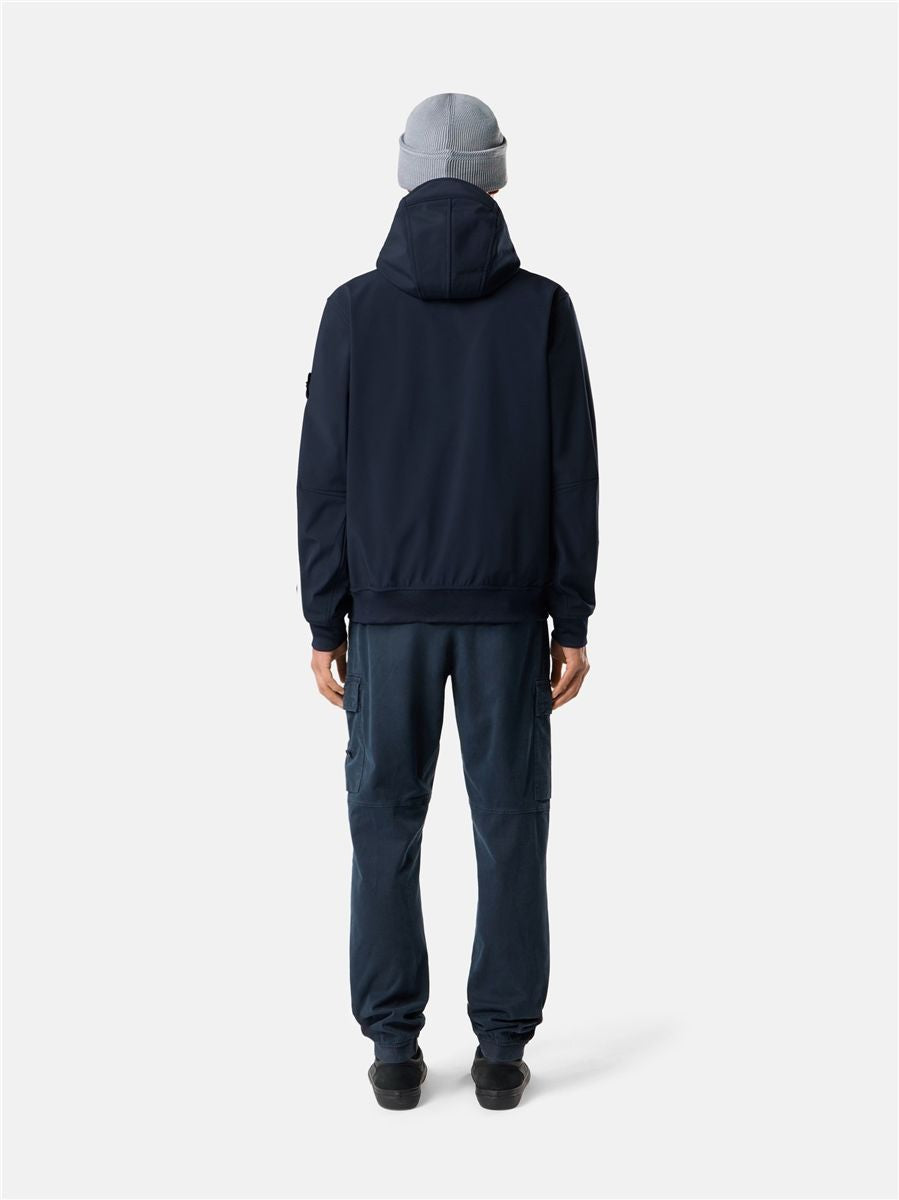 Hooded jacket with wind- and water-resistant membrane-STONE ISLAND-Verso