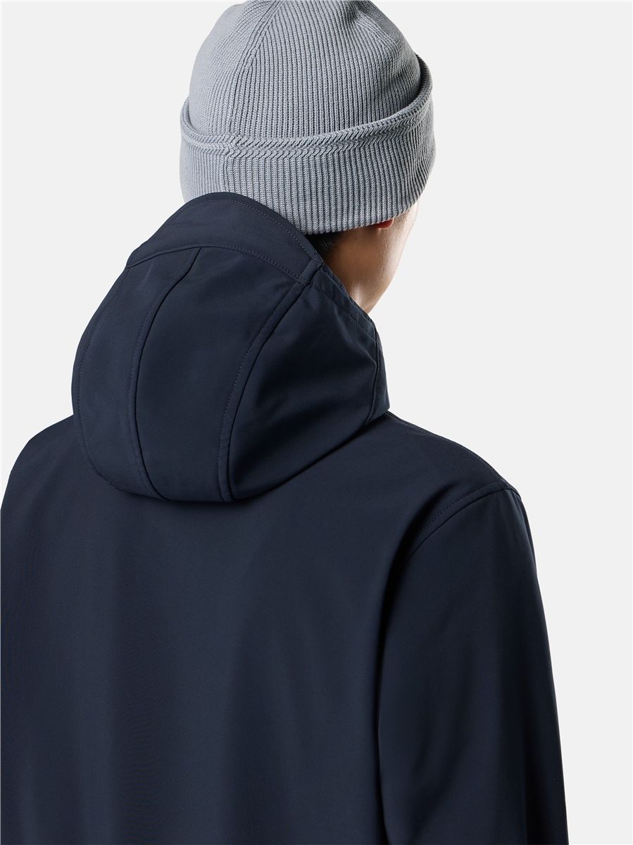 Hooded jacket with wind- and water-resistant membrane-STONE ISLAND-Verso