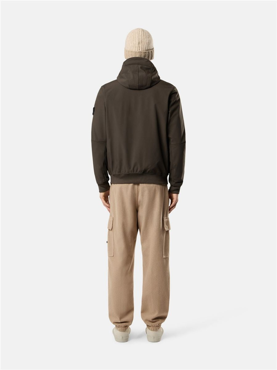 Hooded jacket with wind- and water-resistant membrane-STONE ISLAND-Verso