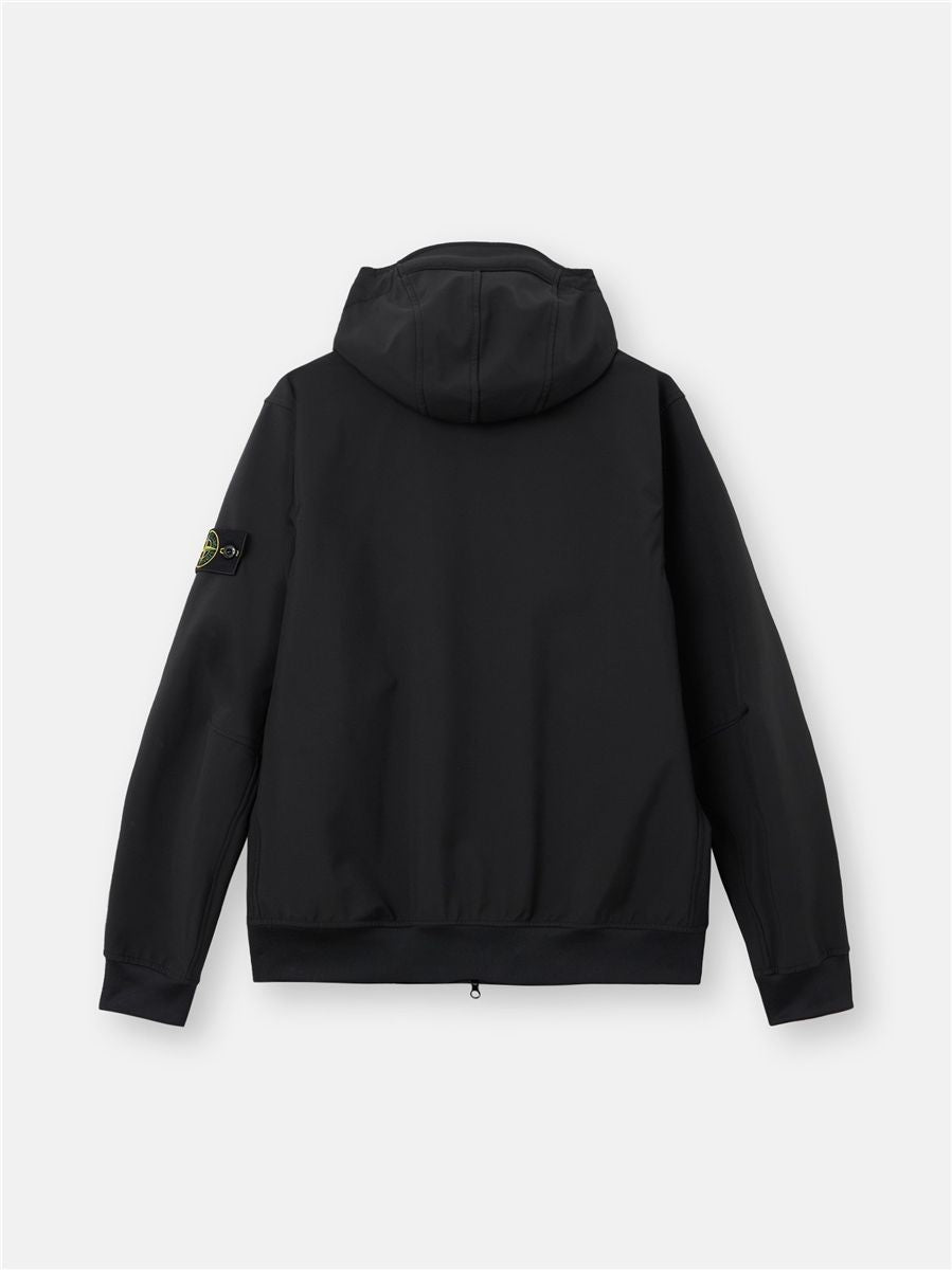 Hooded jacket with wind- and water-resistant membrane-STONE ISLAND-Verso