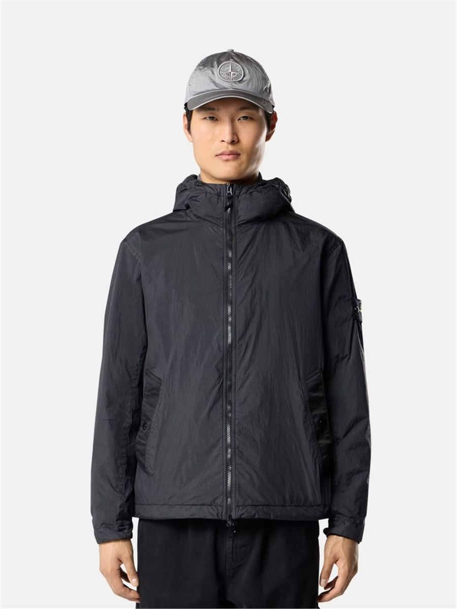 Hooded jacket with wind resistance and anti-drop-STONE ISLAND-Verso