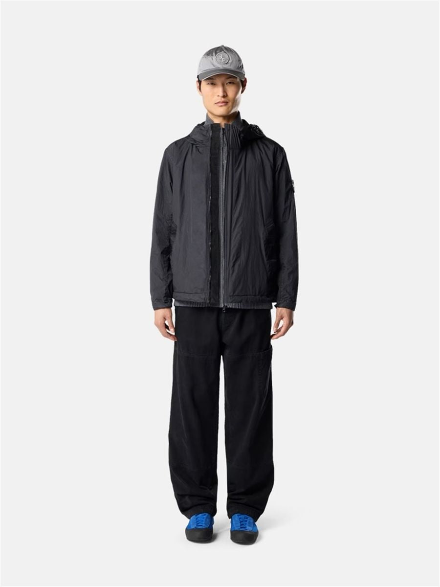 Hooded jacket with wind resistance and anti-drop-STONE ISLAND-Verso
