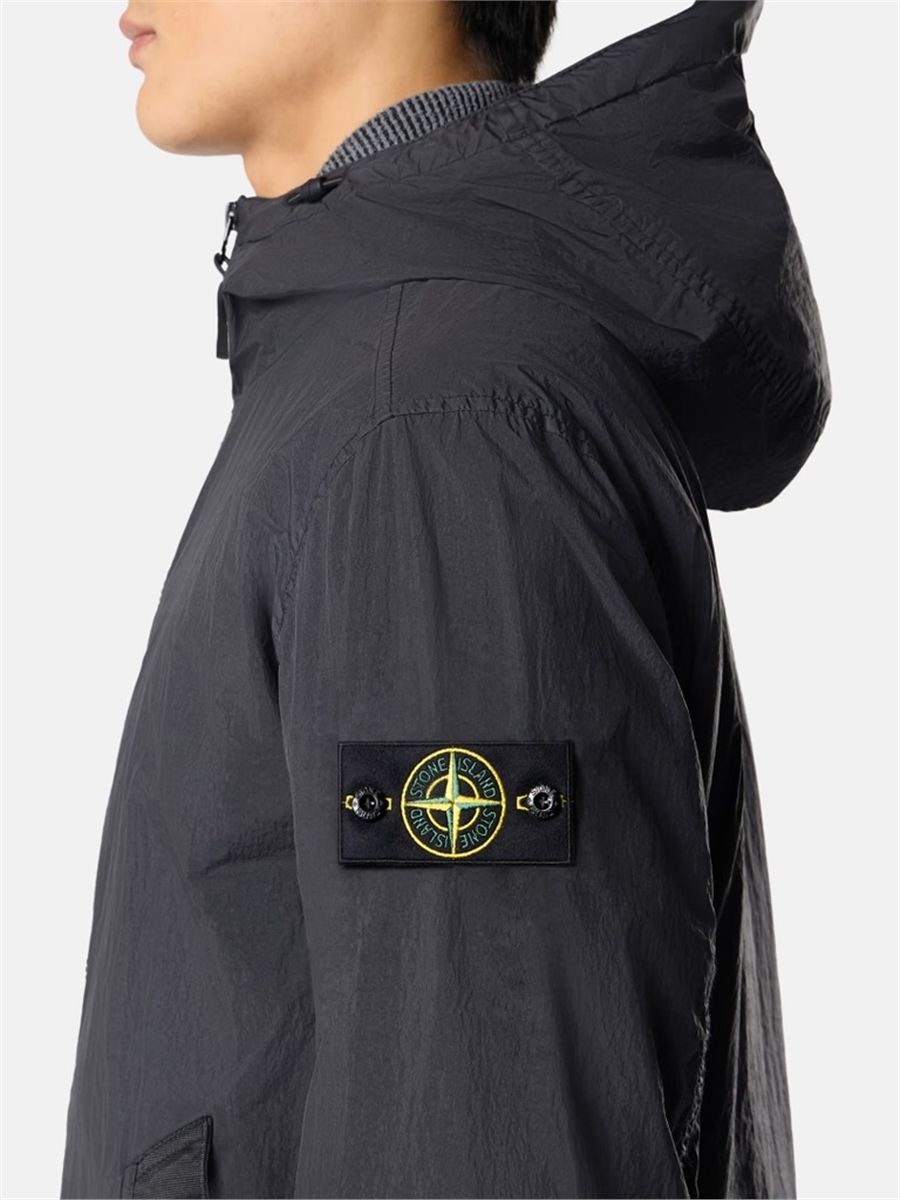 Hooded jacket with wind resistance and anti-drop-STONE ISLAND-Verso