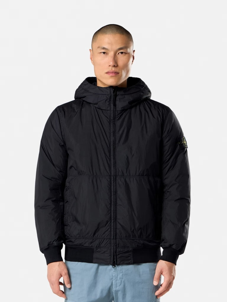 Hooded jacket with wind resistance and anti-drop-STONE ISLAND-Verso