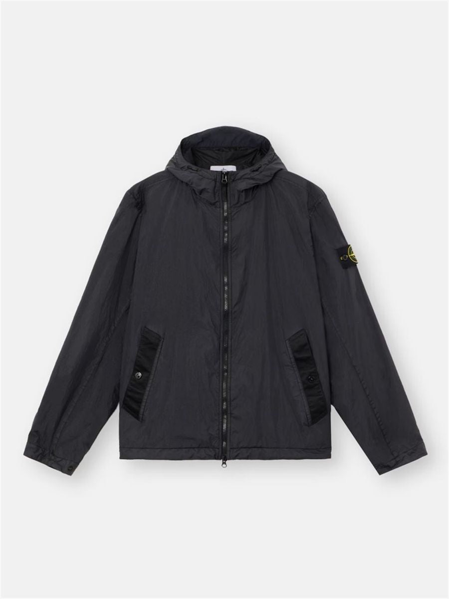 Hooded jacket with wind resistance and anti-drop-STONE ISLAND-Verso