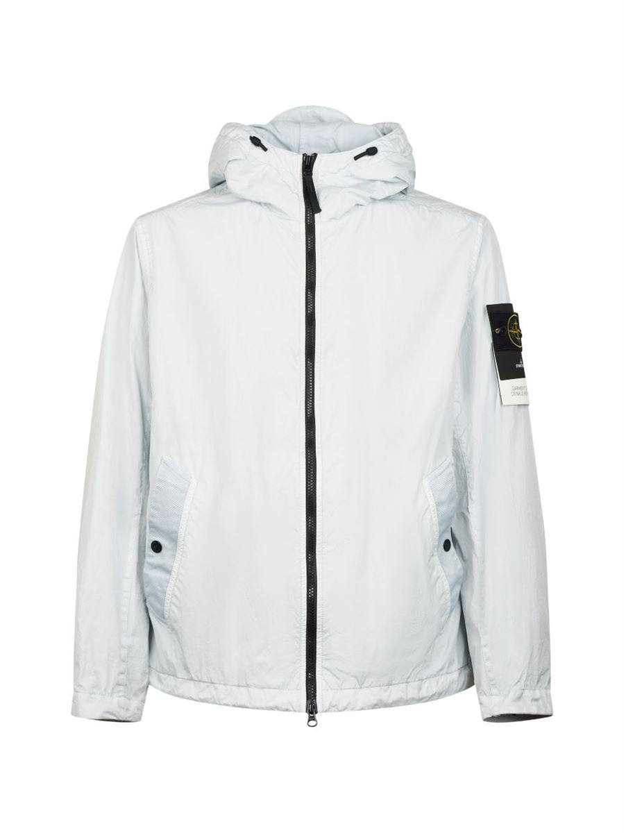 Hooded jacket with wind resistance and anti-drop-STONE ISLAND-Verso
