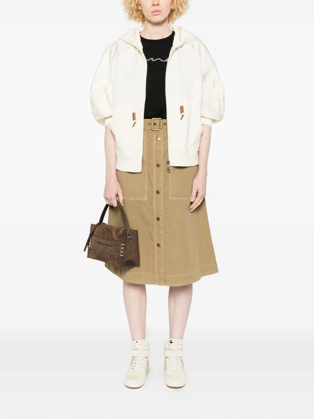 Hooded Puff-sleeve Jacket-MONCLER-Verso