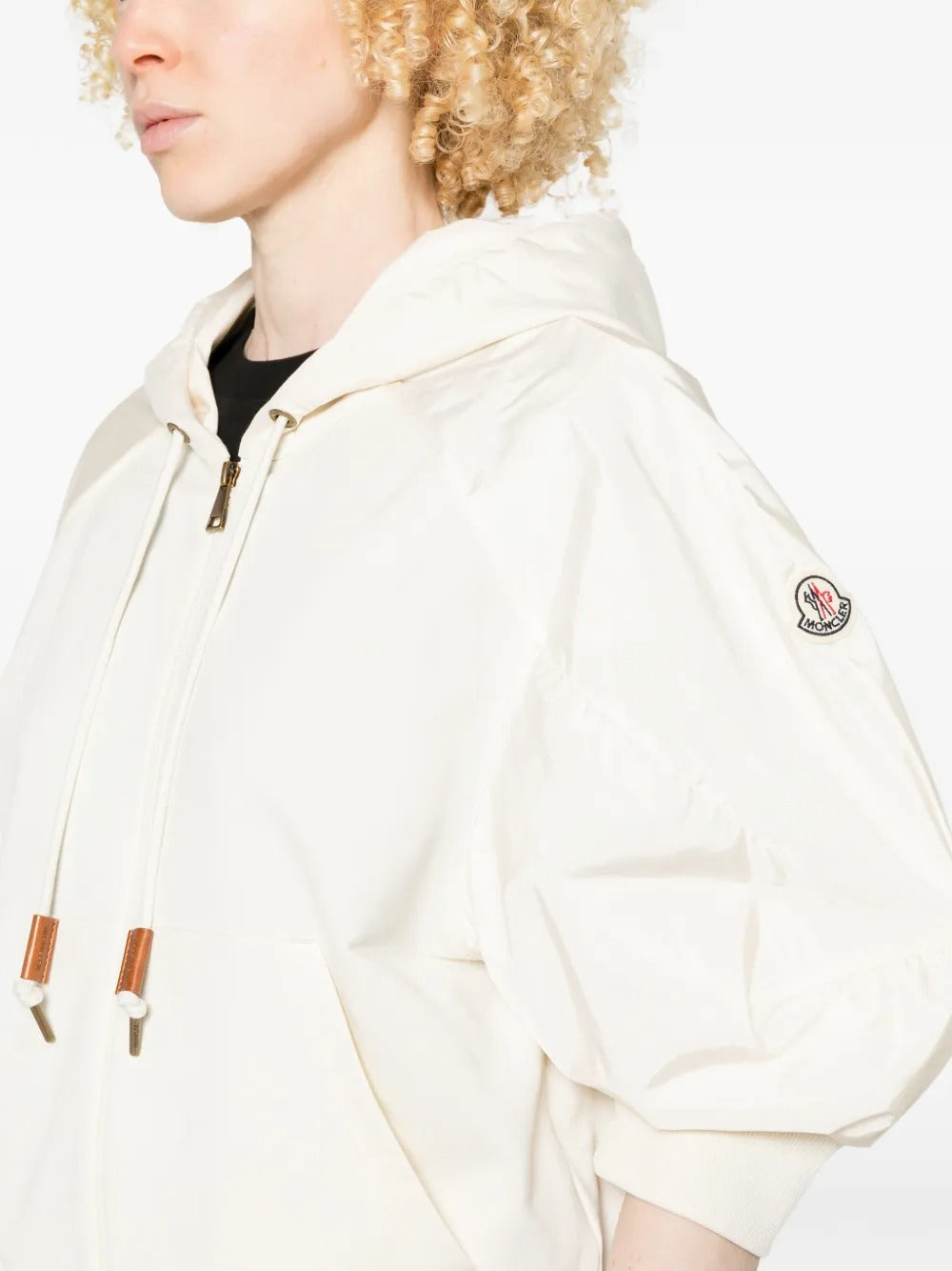 Hooded Puff-sleeve Jacket-MONCLER-Verso