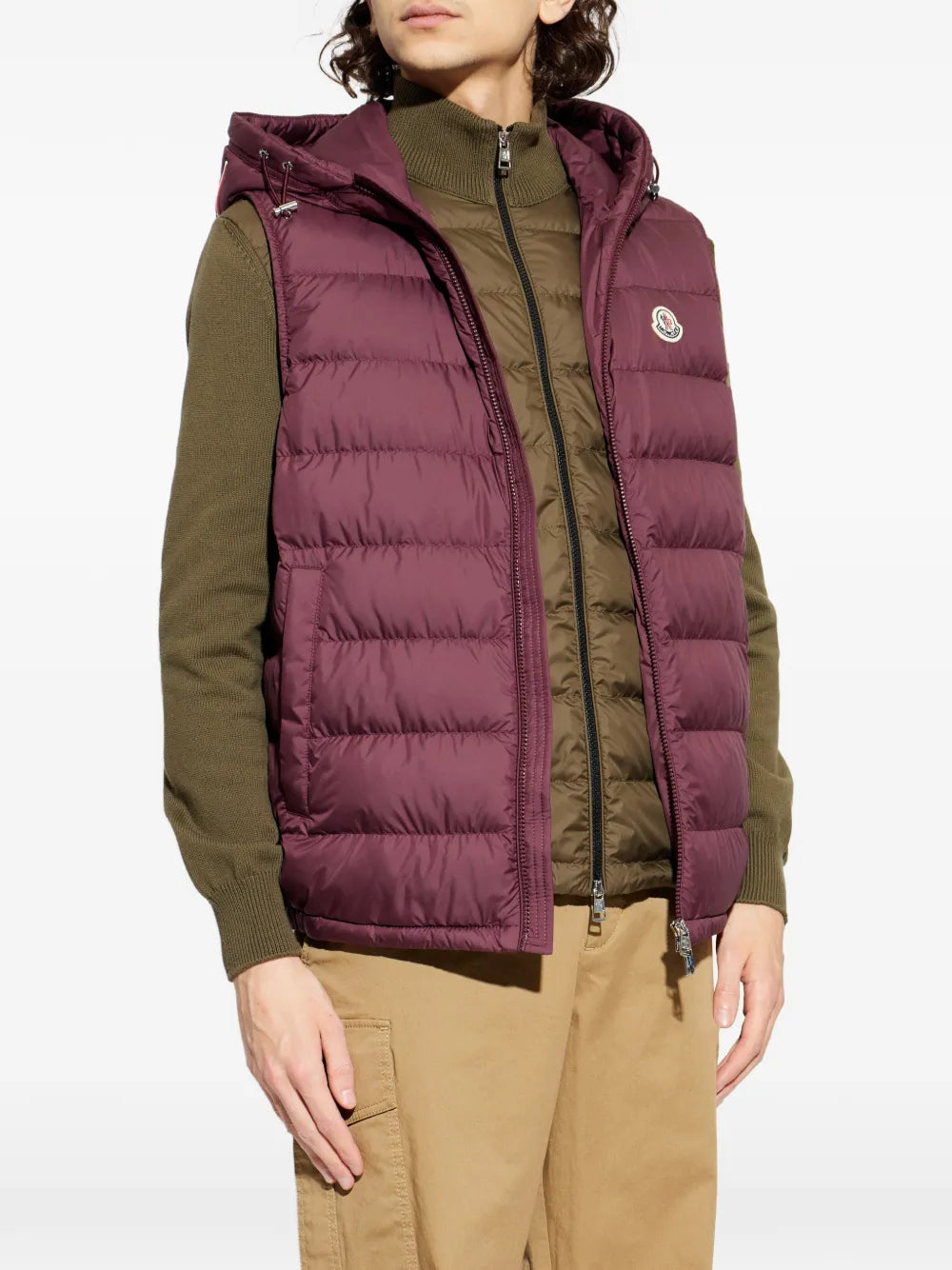 Hooded quilted gilet-MONCLER-Verso