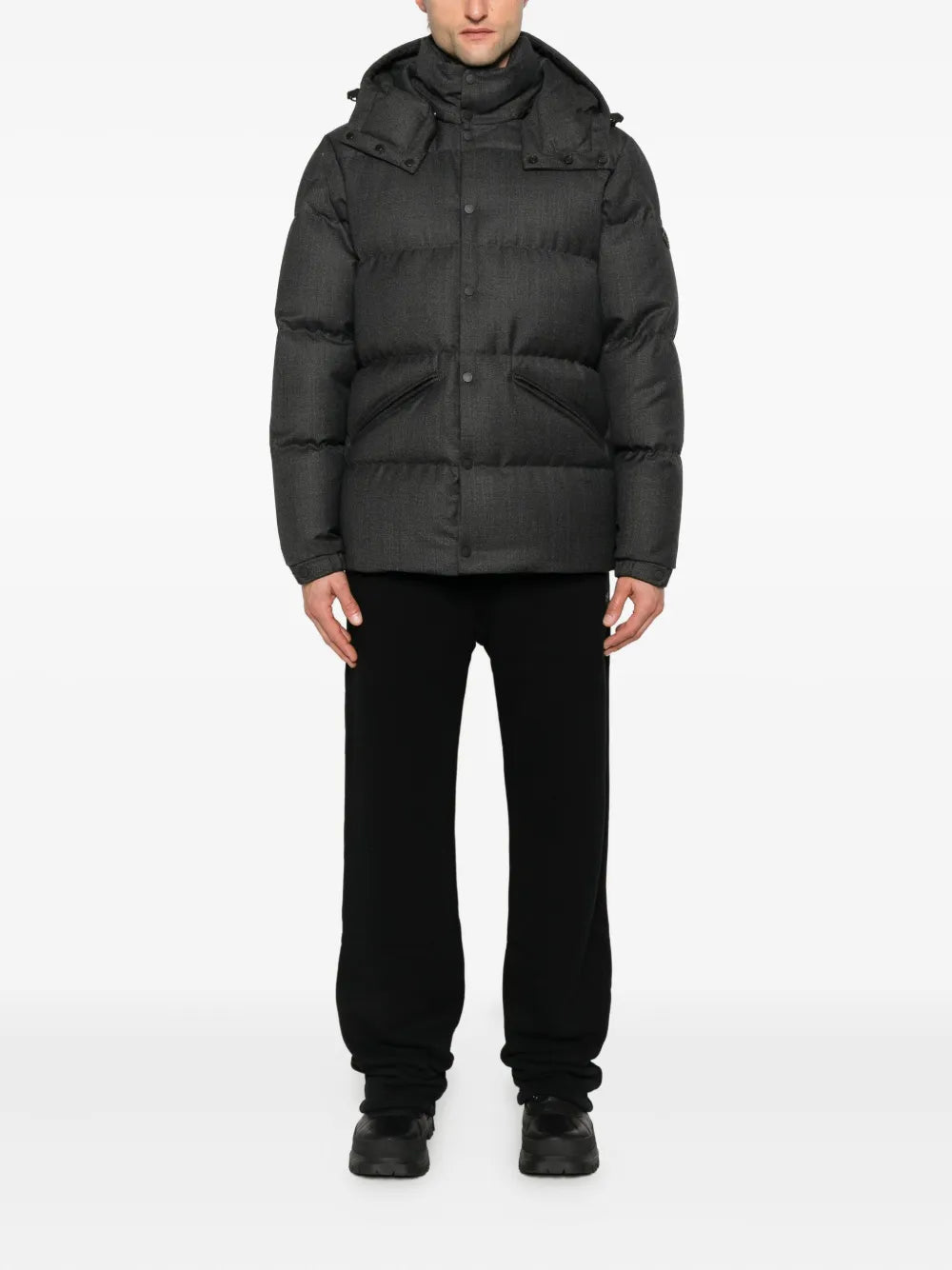 Hooded quilted jacket-MONCLER-Verso