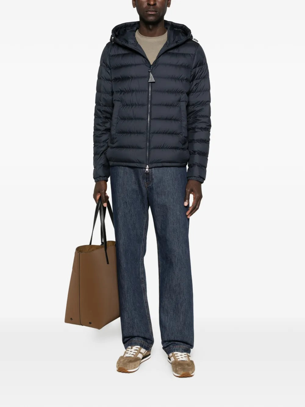 Hooded Quilted Jacket-MONCLER-Verso
