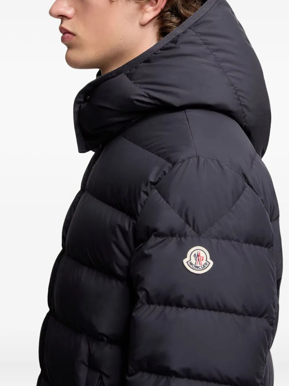 Hooded Quilted Jacket-MONCLER-Verso