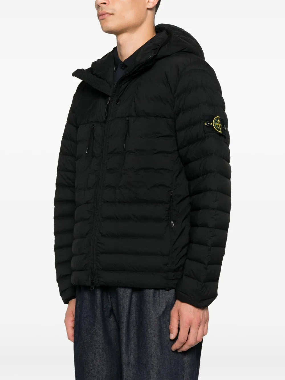 Hooded quilted jacket-STONE ISLAND-Verso