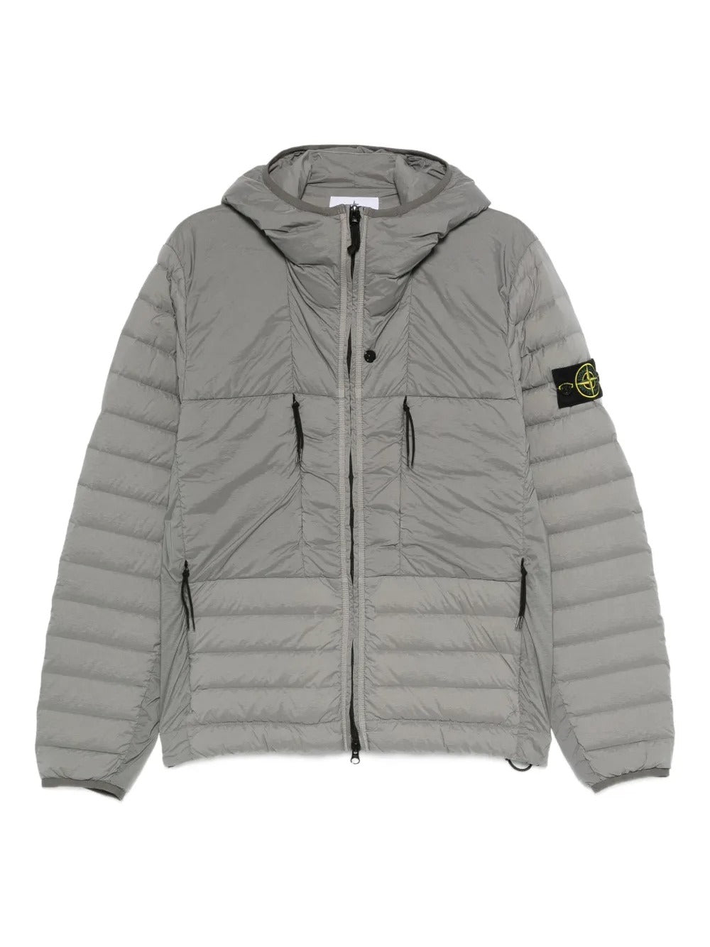 Hooded Quilted Jacket-STONE ISLAND-Verso
