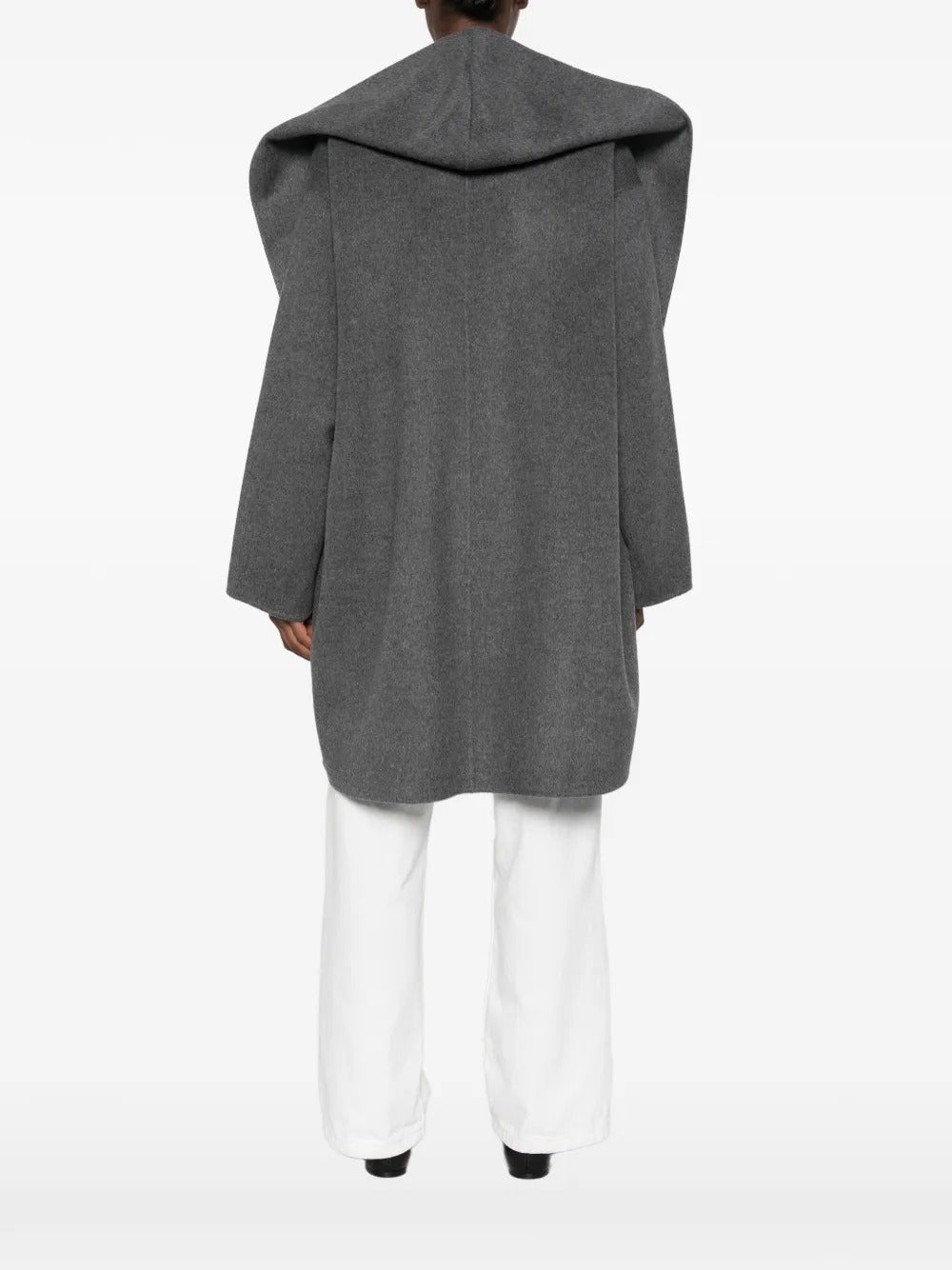Hooded shawl-lapel oversized coat-TOTEME-Verso