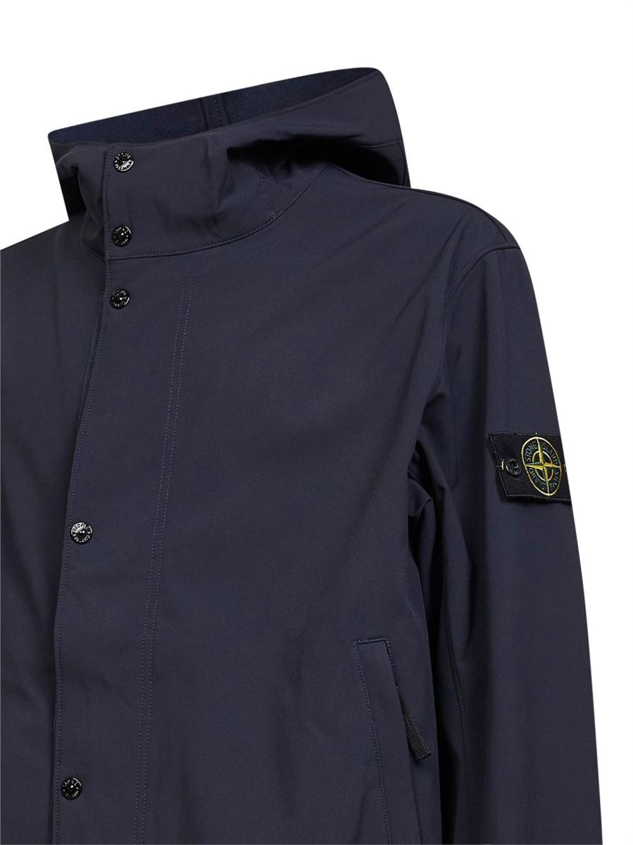 Hooded zip-up jacket-STONE ISLAND-Verso