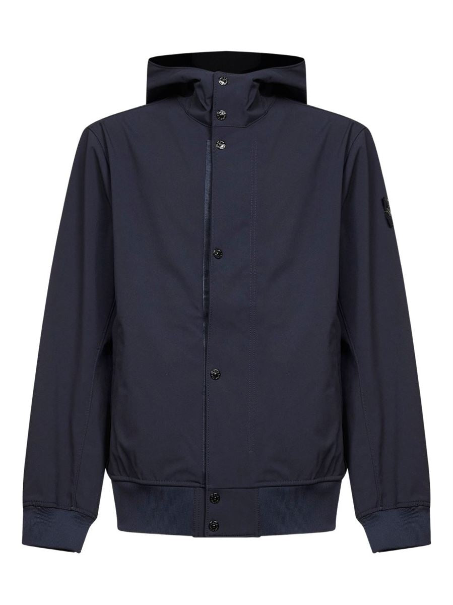 Hooded zip-up jacket-STONE ISLAND-Verso
