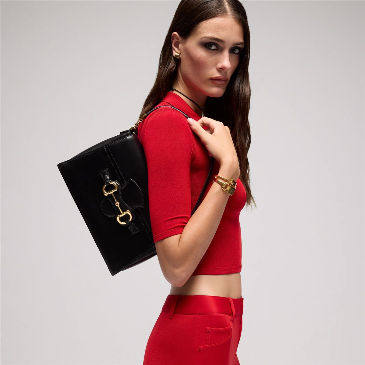 Horsebit duomo medium top handle bag-GUCCI-Verso