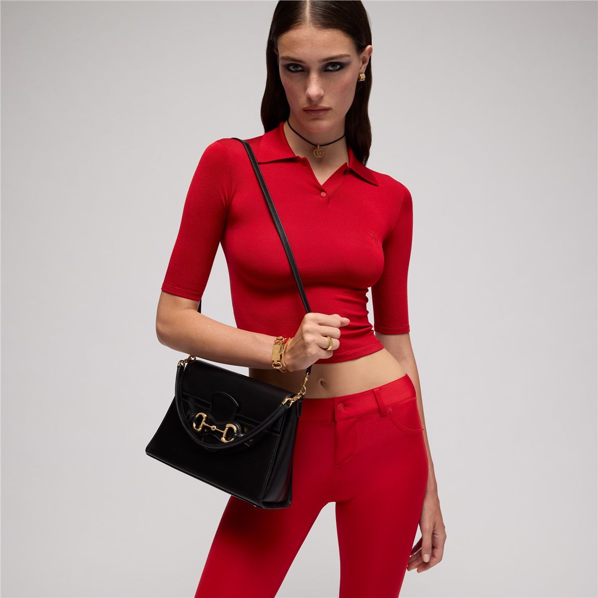 Horsebit duomo medium top handle bag-GUCCI-Verso