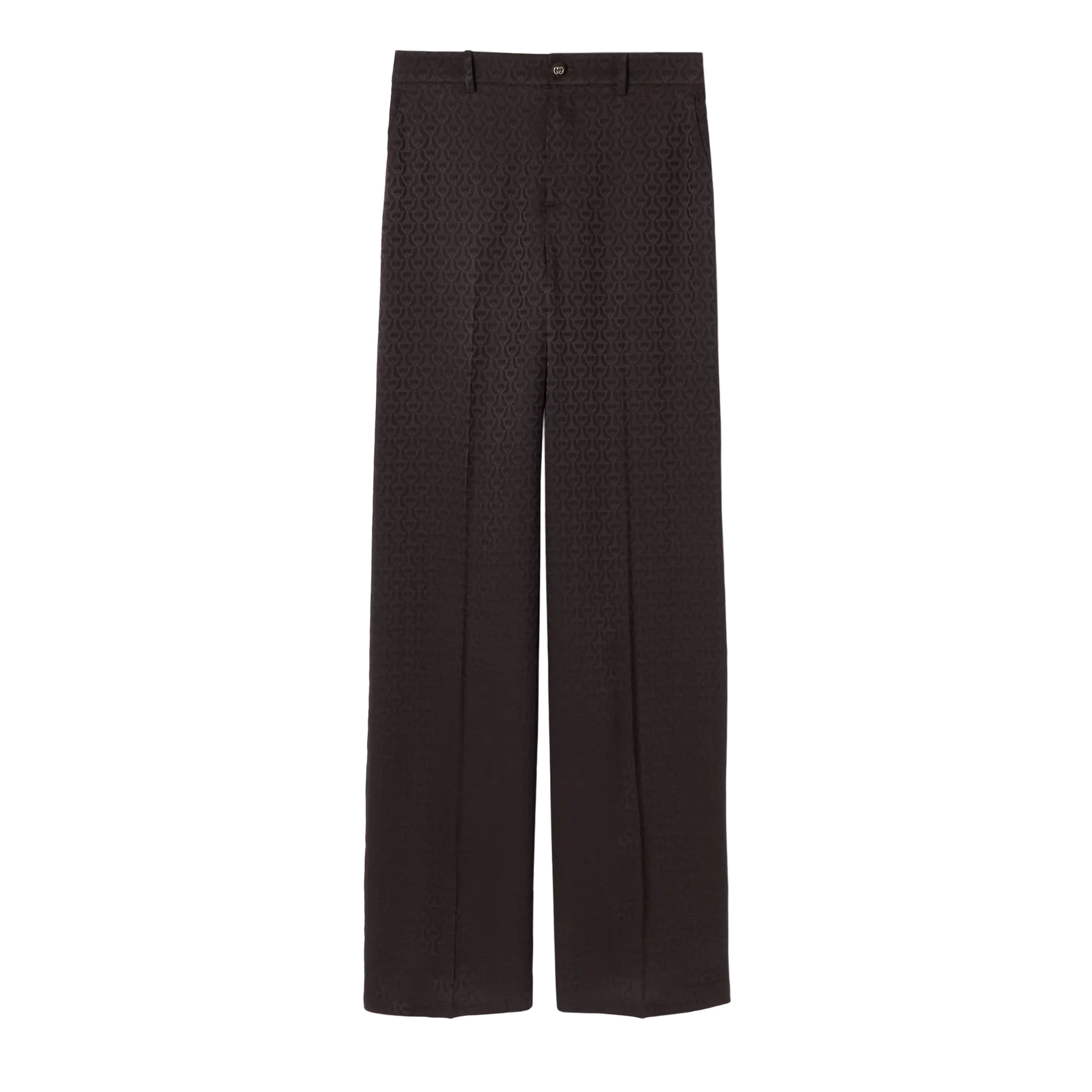 Horsebit silk jacquard trousers-GUCCI-Verso