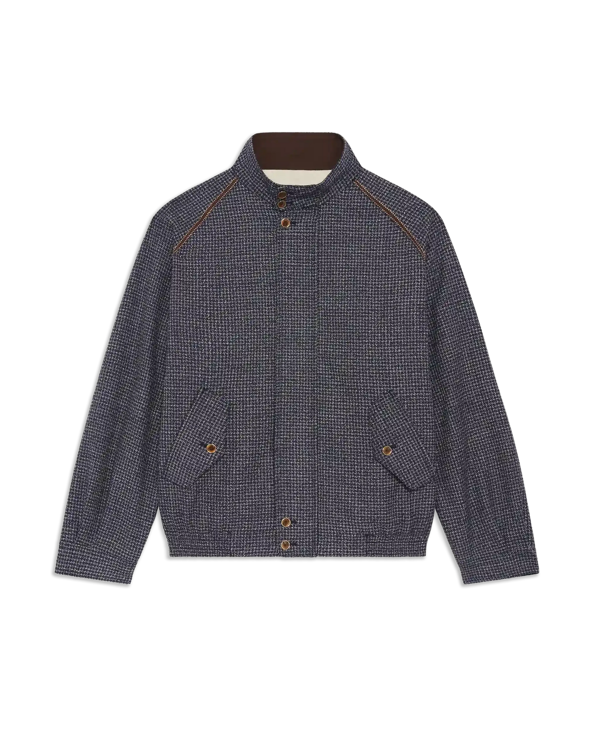 Houndstooth baracuta jacket-DRÔLE DE MONSIEUR-310954-M-Verso