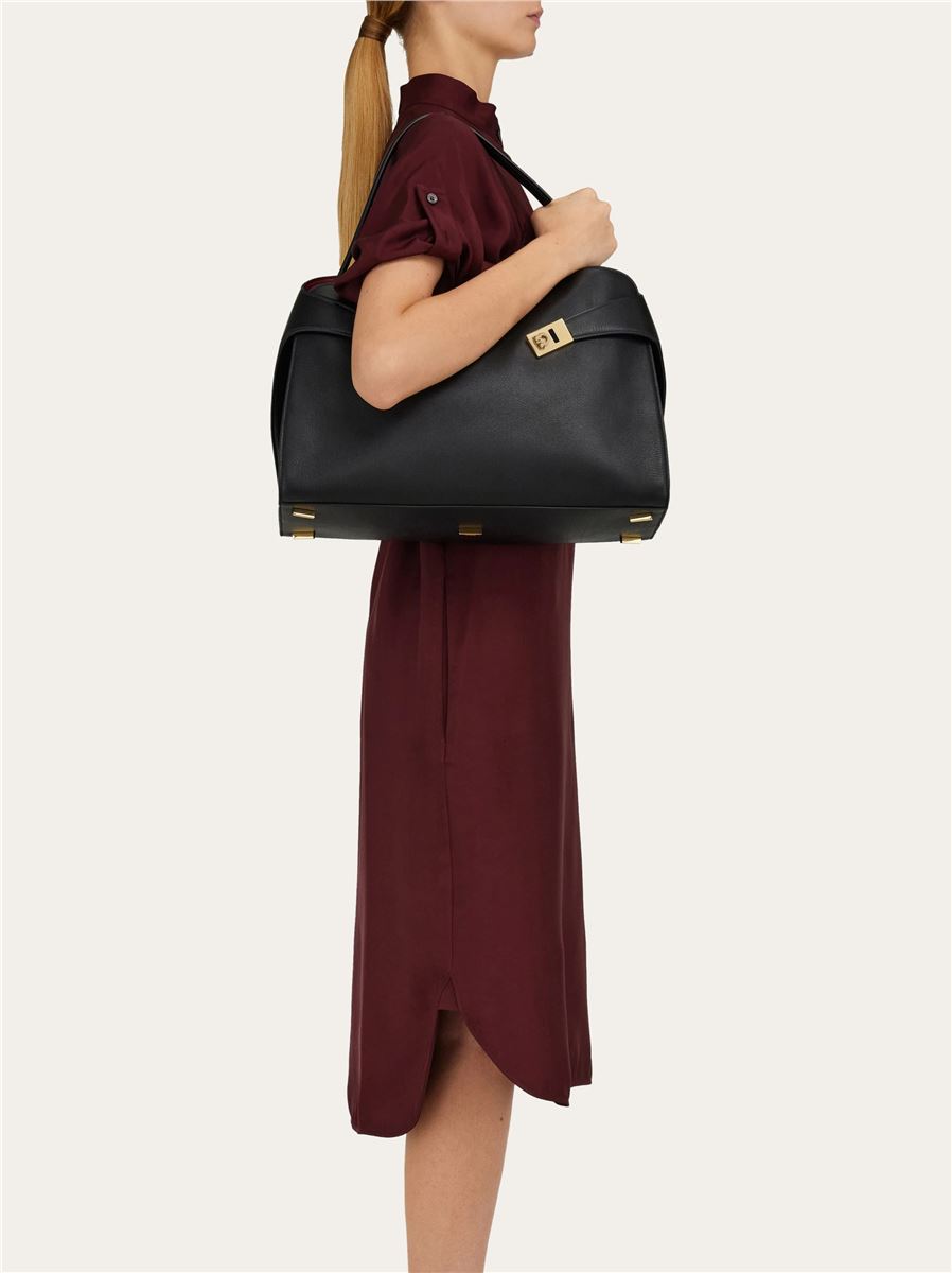 Hug soft two-tone shoulder bag (l)-FERRAGAMO-Verso