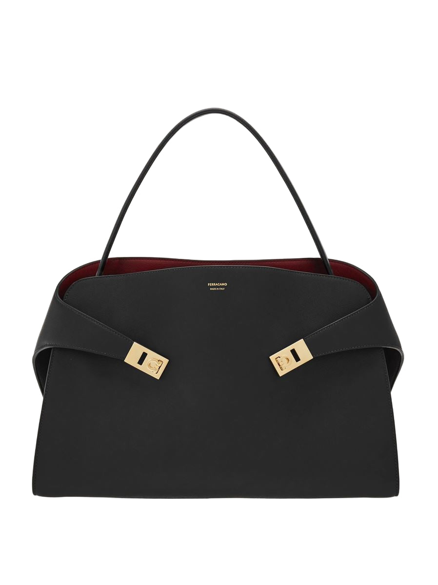 Hug soft two-tone shoulder bag (l)-FERRAGAMO-Verso