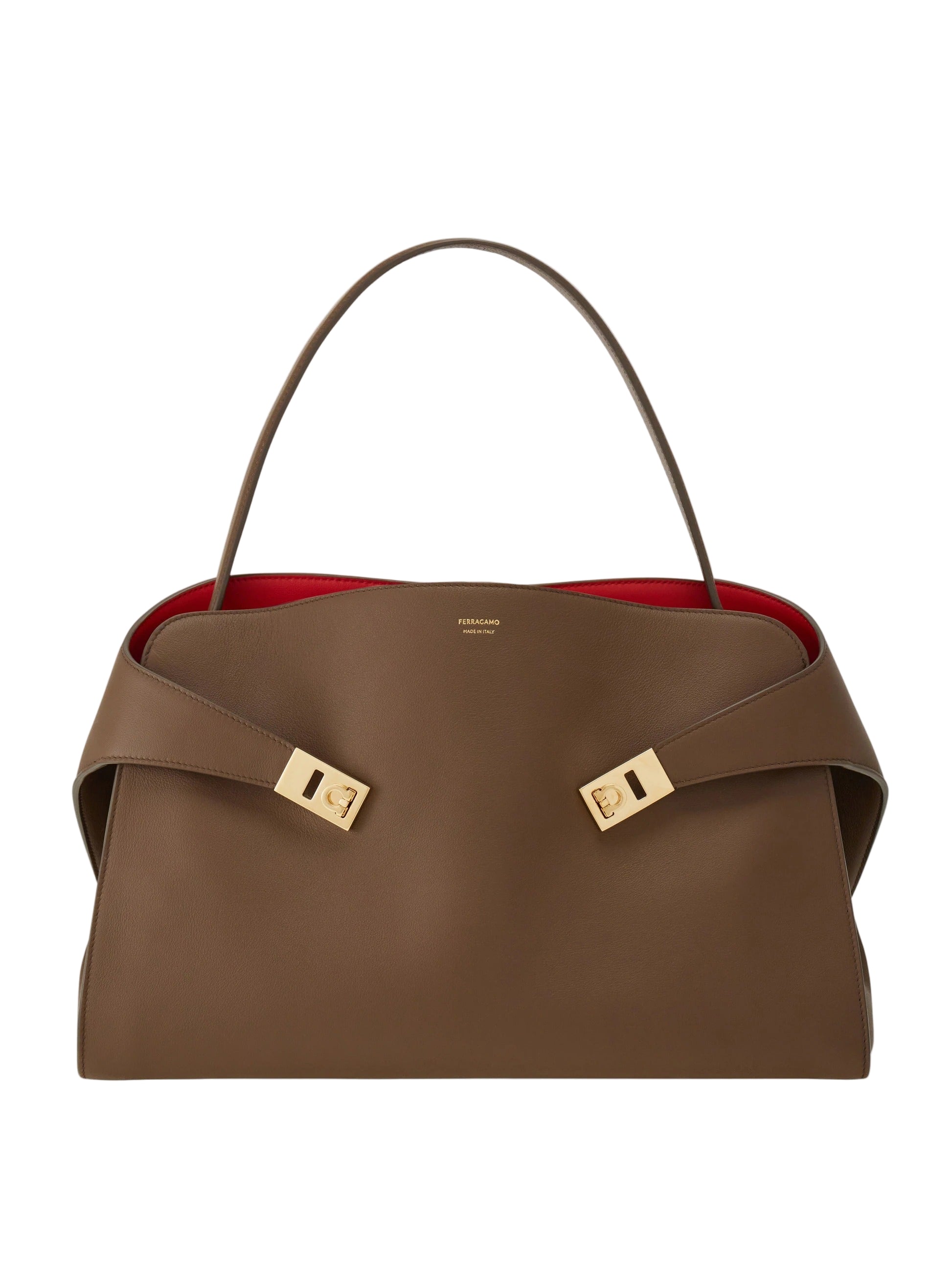 Hug soft two-tone shoulder bag (l)-FERRAGAMO-Verso