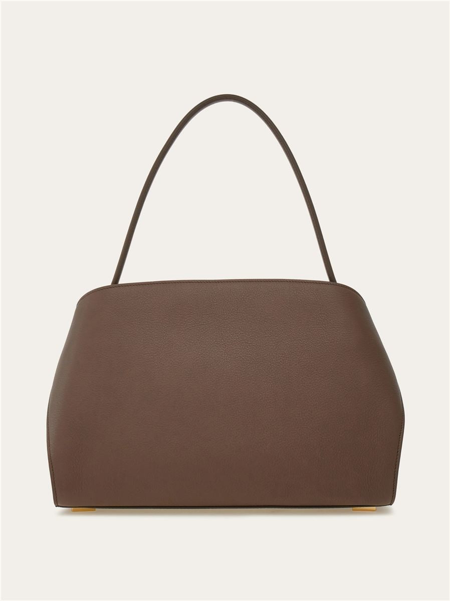 Hug soft two-tone shoulder bag (m)-FERRAGAMO-Verso