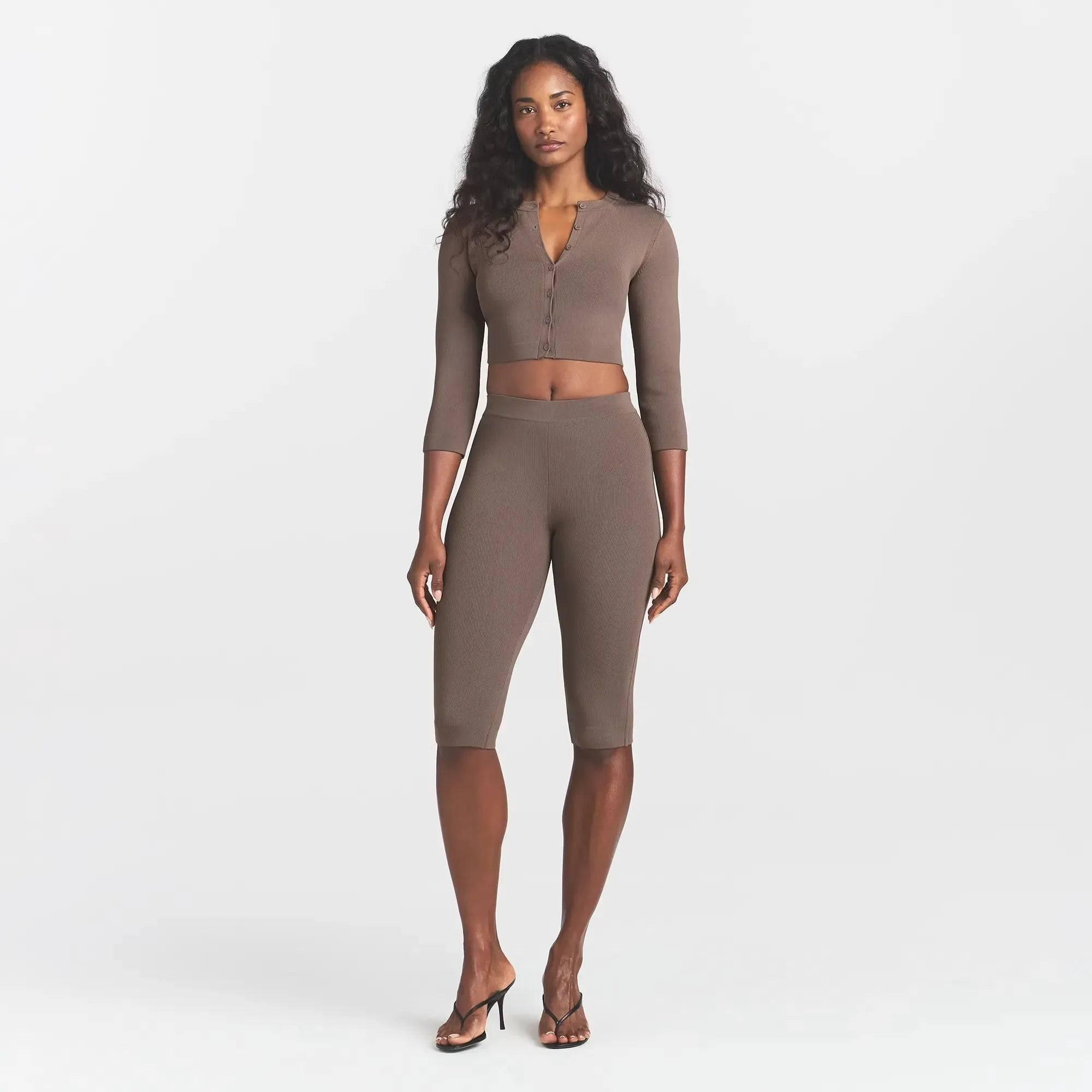 Refined knit crop cardigan-SKIMS-Verso