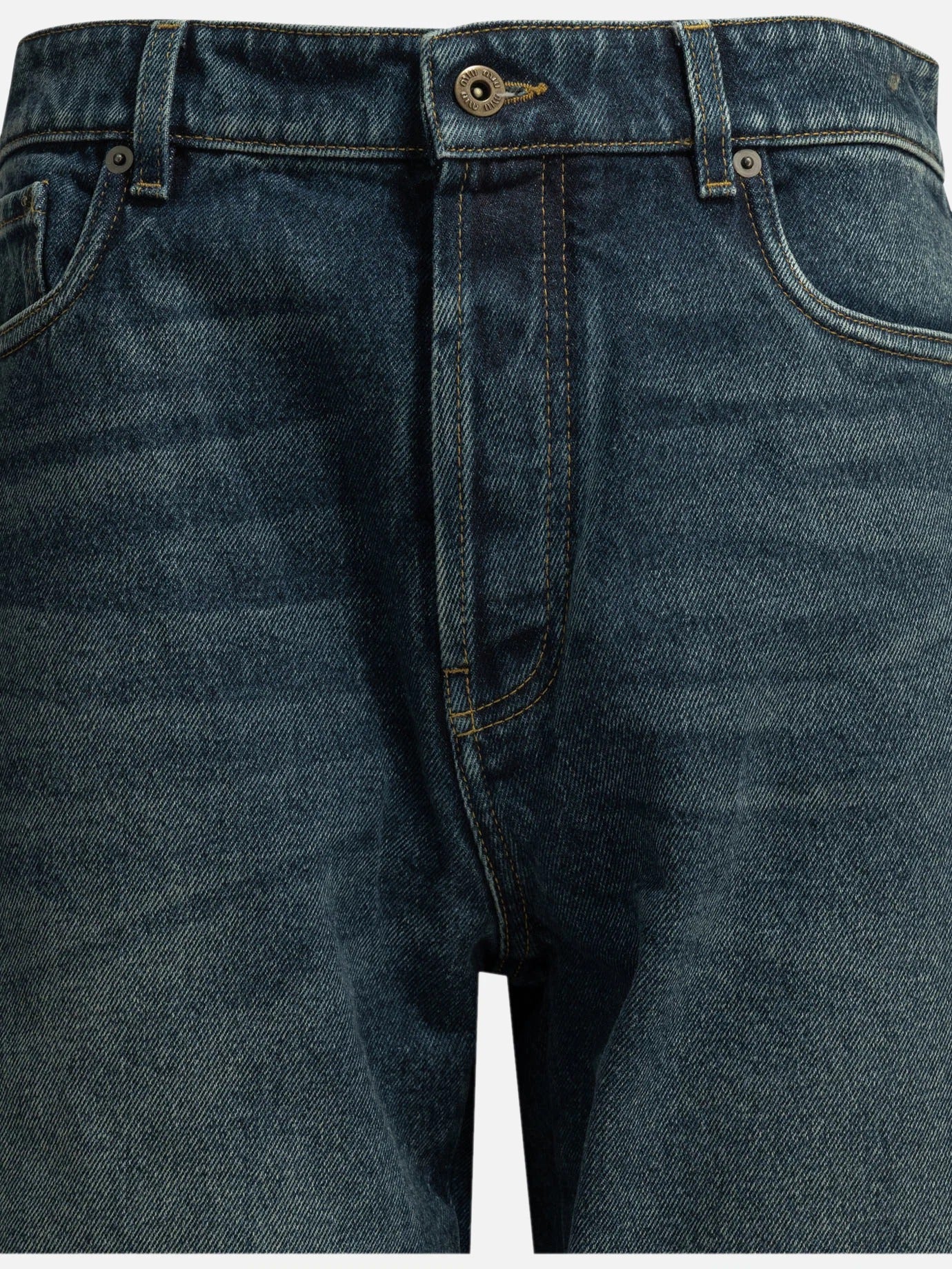 Straight-leg jeans with reverse logo