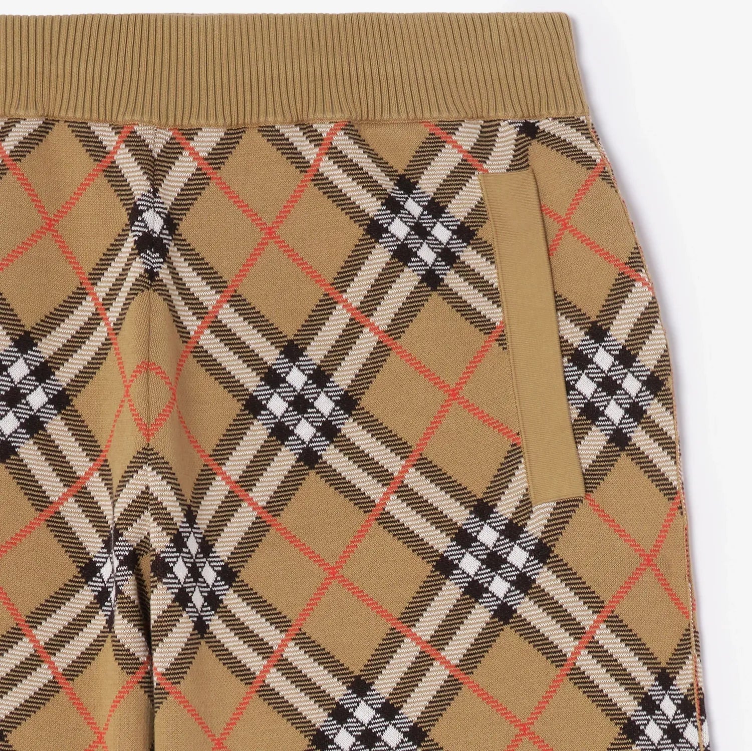 Check cotton blend shorts