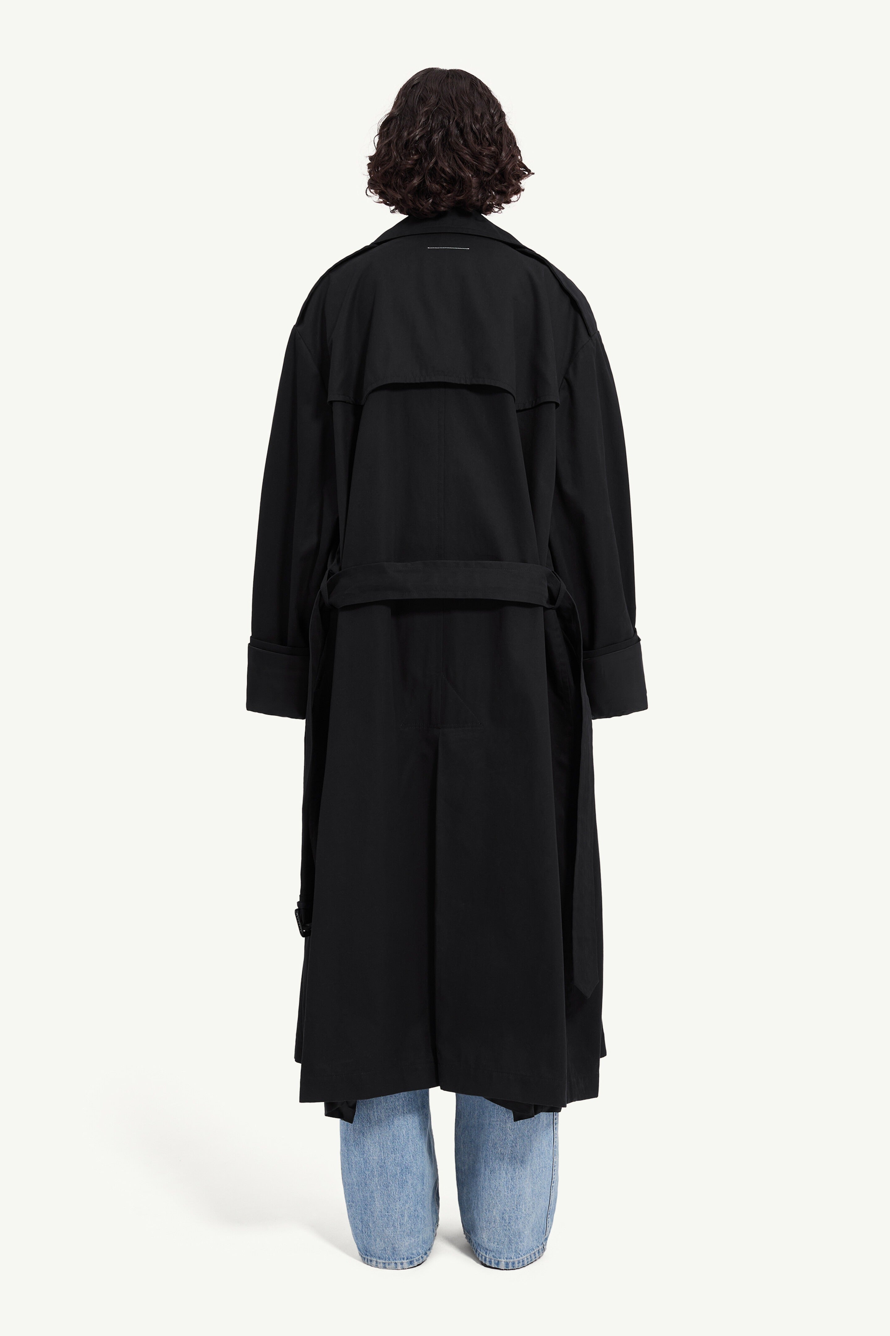 Cotton twill trench coat-MM6-Verso