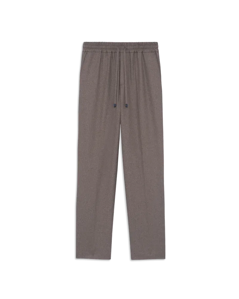 Elastic waist flannel pants