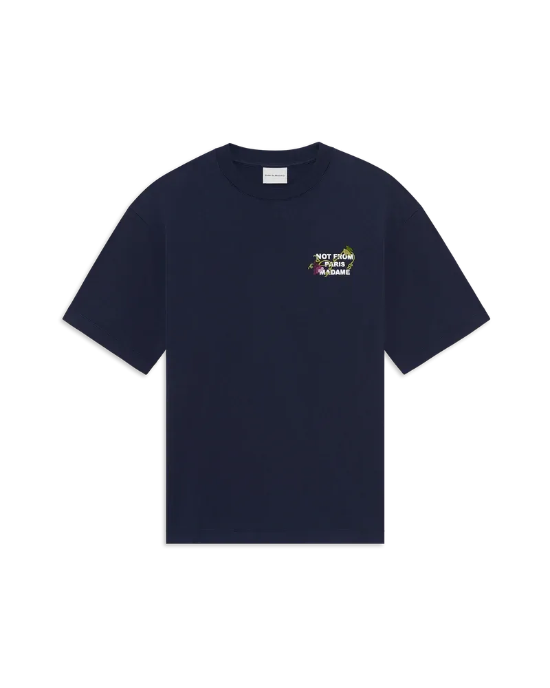Vine embroidered slogan t-shirt