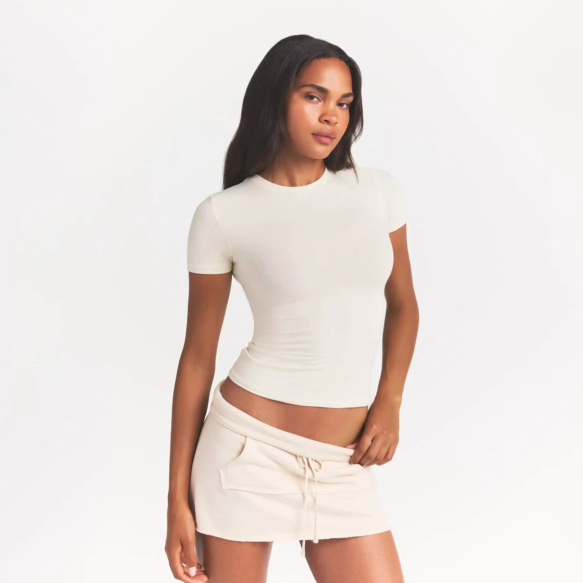 Cotton jersey t-shirt-SKIMS-Verso