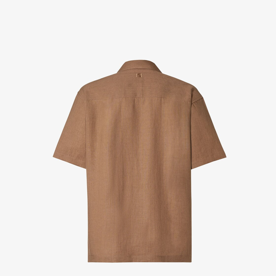 Light Brown Linen Shirt-FENDI-Verso