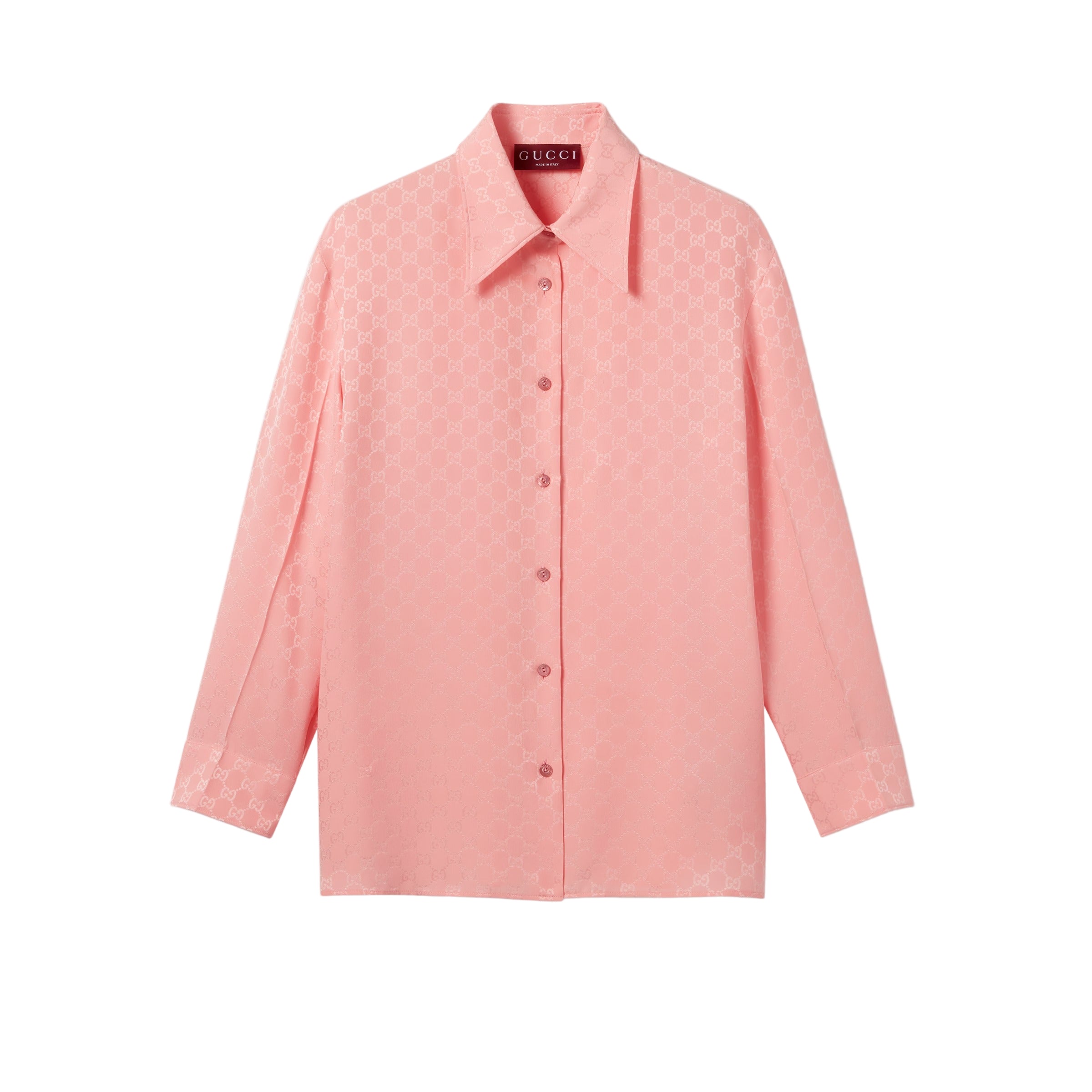 Gg silk jacquard shirt