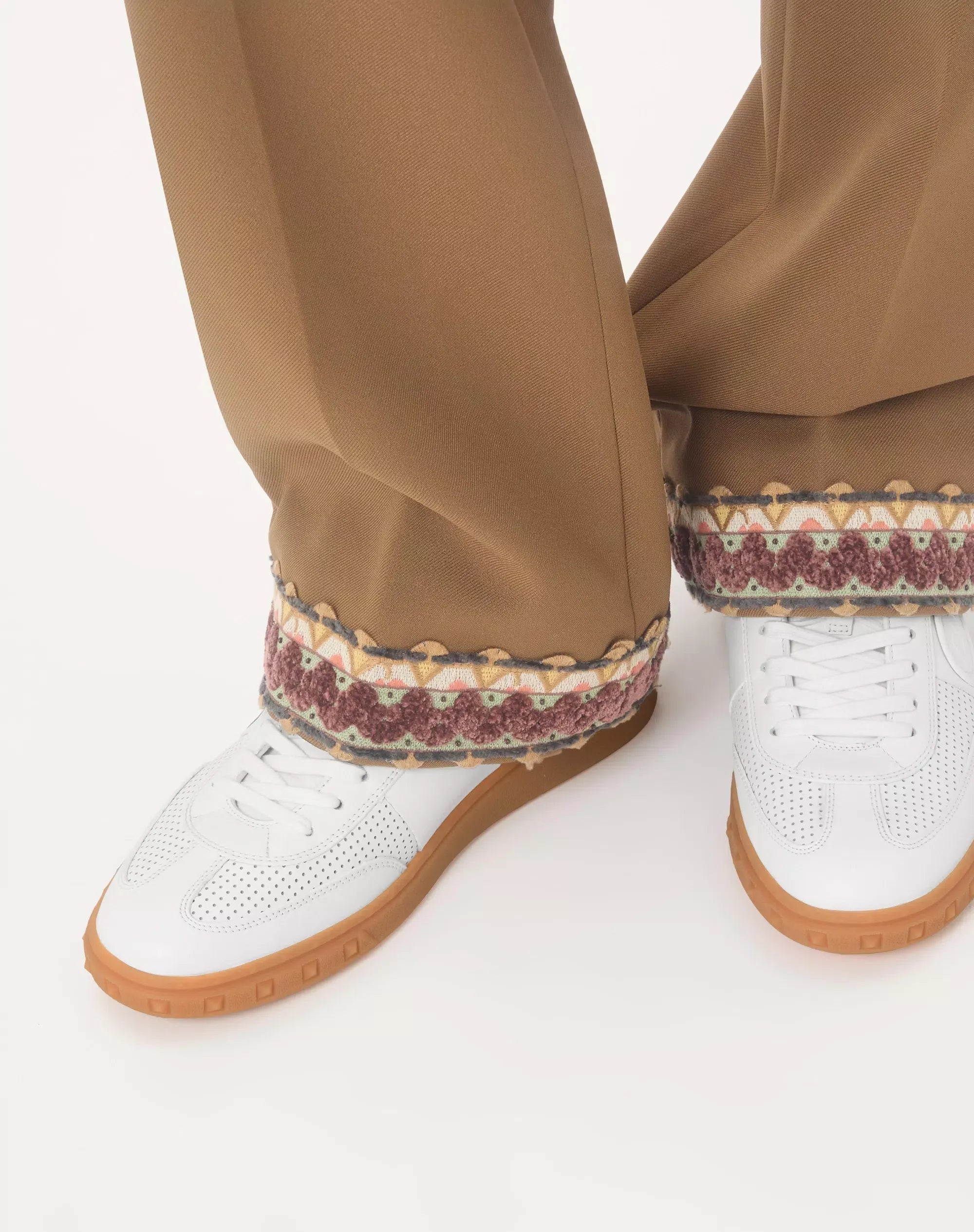 Upvillage low-top perforated nappa leather sneaker-VALENTINO-Verso