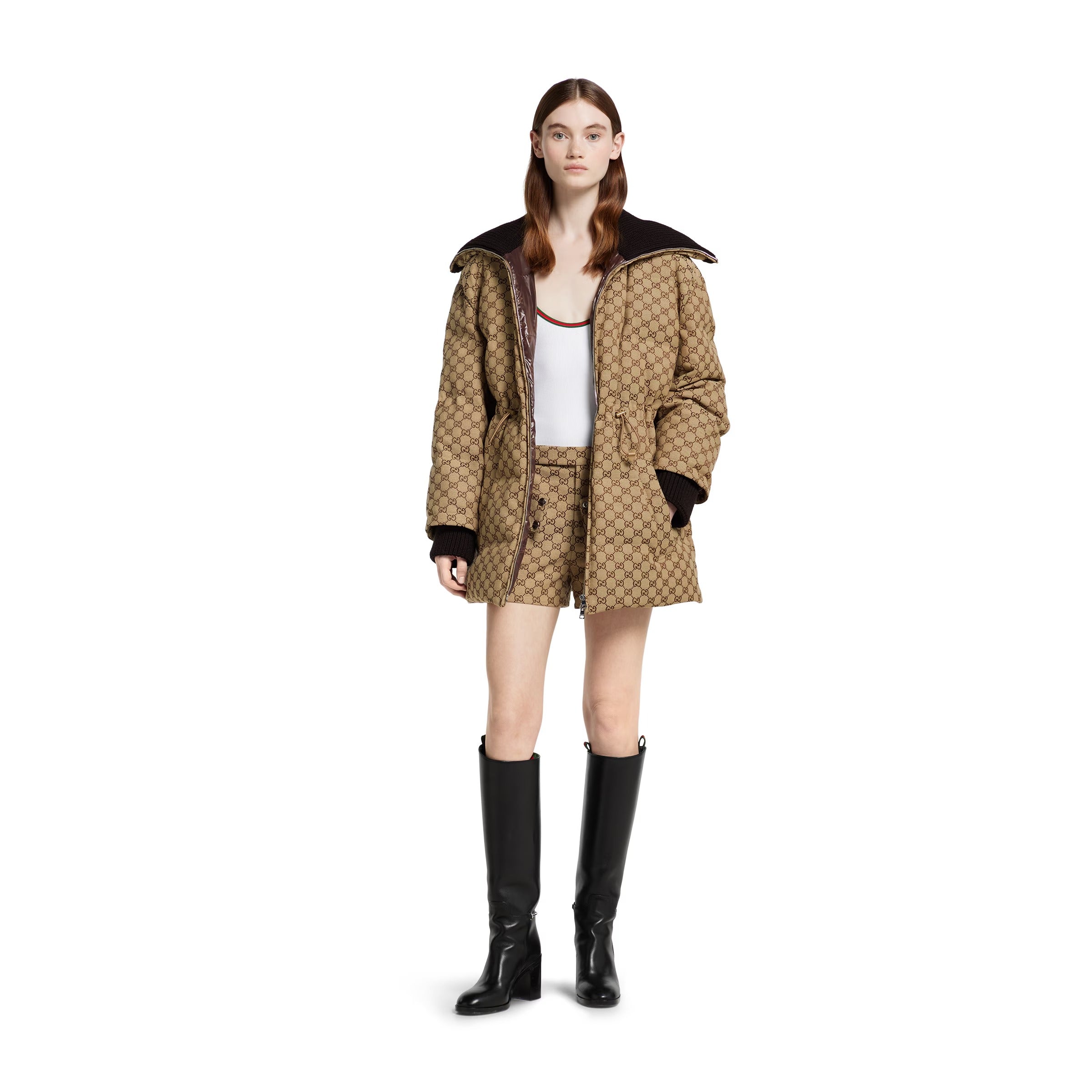 Gg canvas puffer jacket